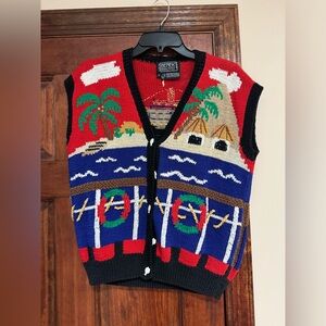 Vintage Berek cruise ship vest, Medium